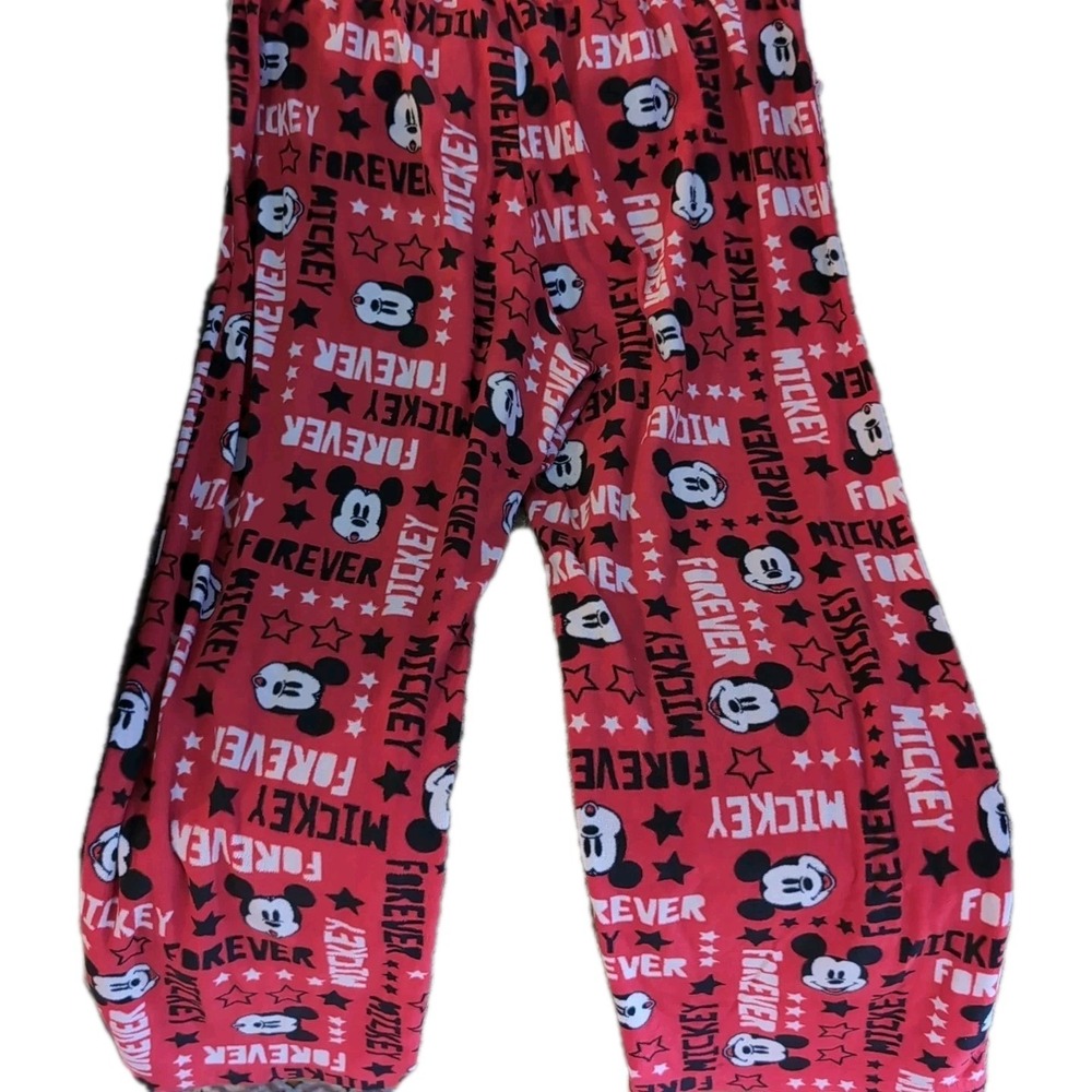 Disney Mickey Mouse‎ Forever Pajama Bottoms Size Teen Large, Black/Red - Picture 3 of 3
